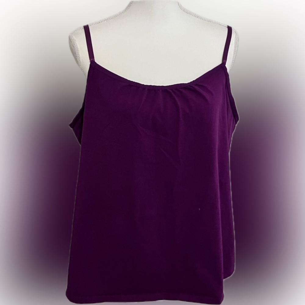 Lane Bryant Purple Aubergine 18/20 Fitted Adjustable Strap Camisole - Picture 4 of 8